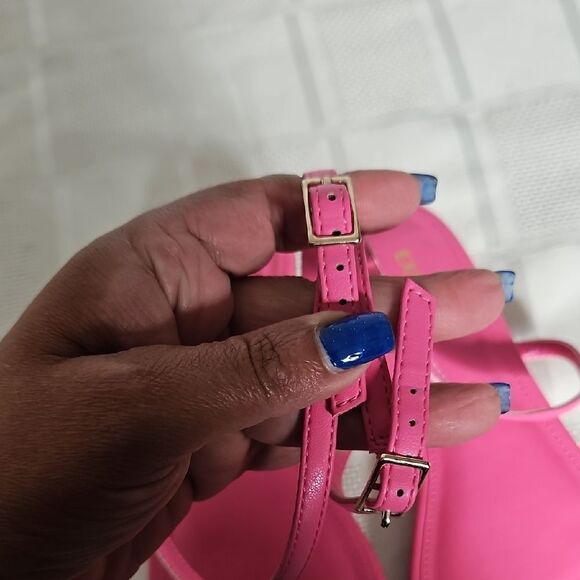 Express Pink and Gold Women's Sandals - Picture 14 of 16